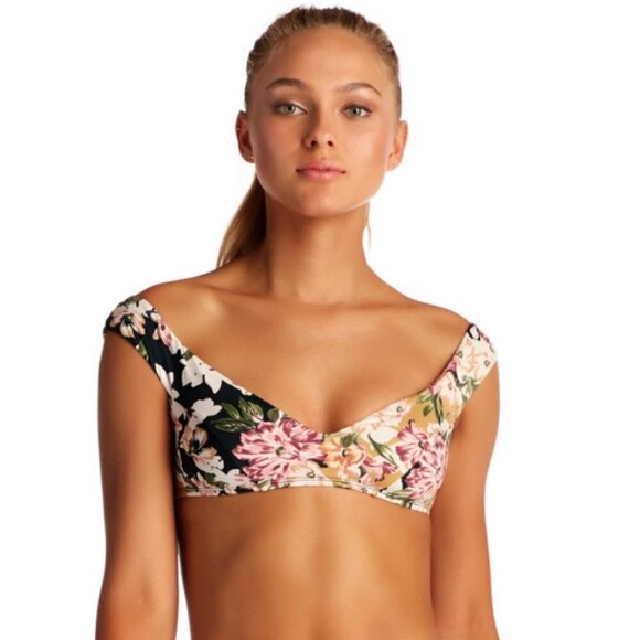 💕VITAMIN A💕 Bikini Capri Top XL + Rosie Cheeky Bottom L ~ Ambrosia Floral NWT - Picture 3 of 16